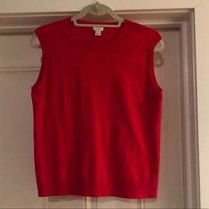 J. Crew Red Sleeveless Top